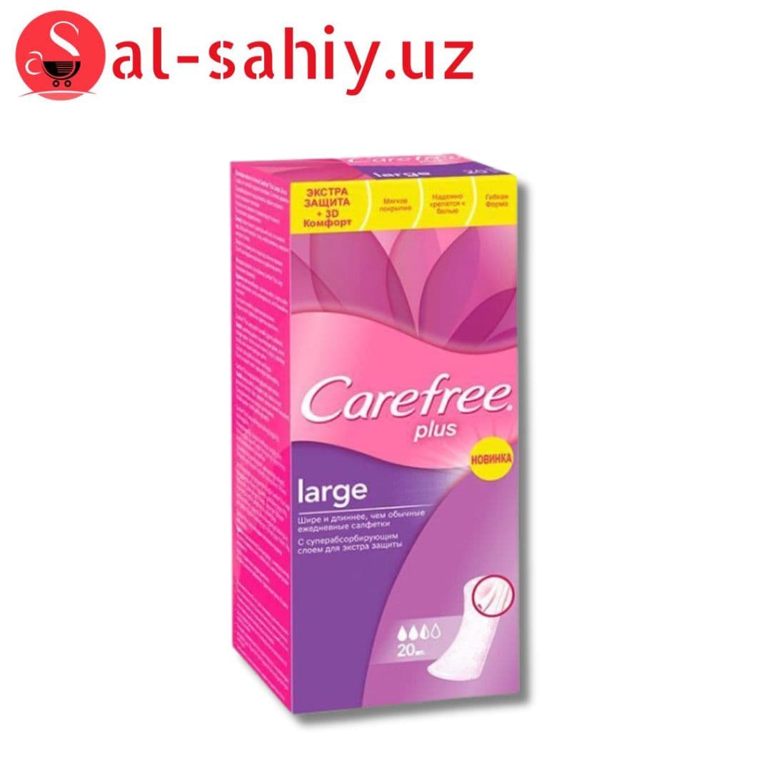 Прокладки Carefree Large Plus салфетки 20шт