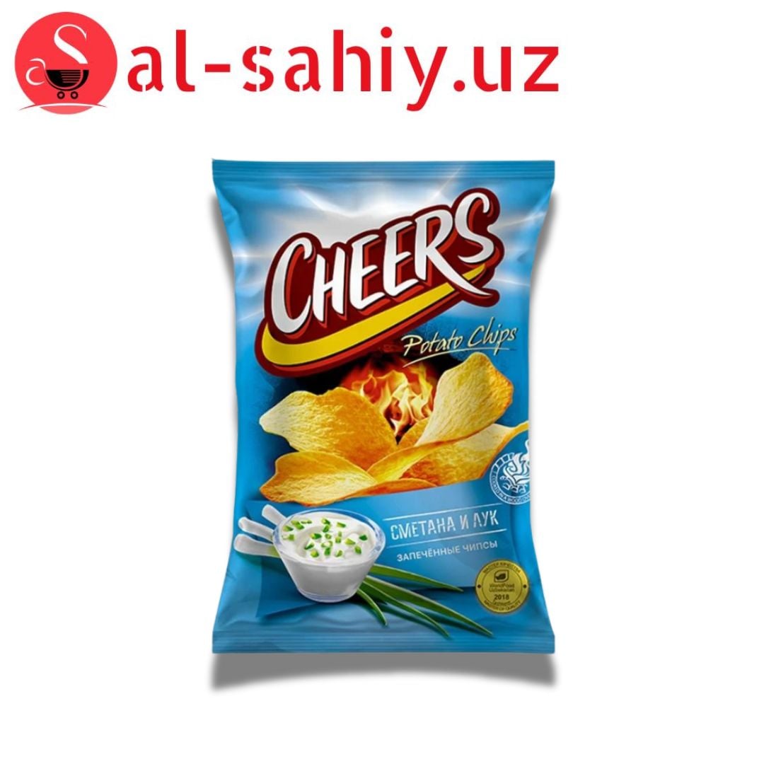 Новый  Чипсы Чеерс со вкусом сметана и лук  70гр