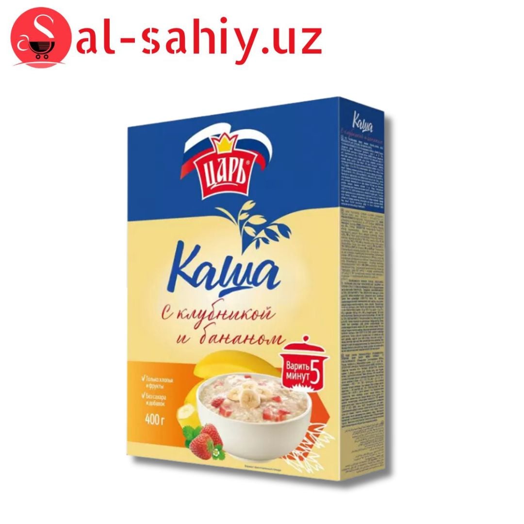 Каша Царь с клубникой и бананом 400гр