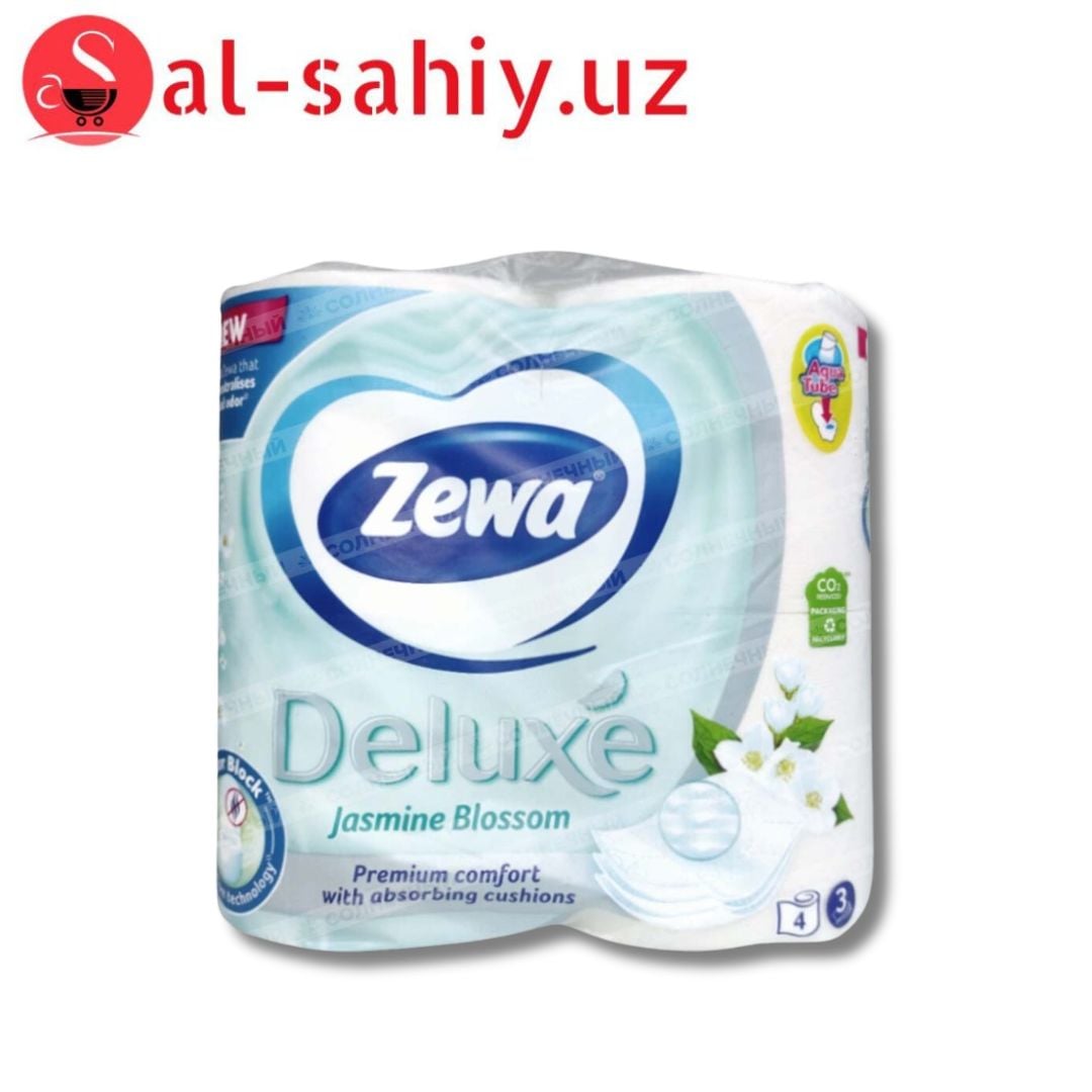 Туалетная Бумага Zewa Deluxe Жасмин 3сл 4 рул