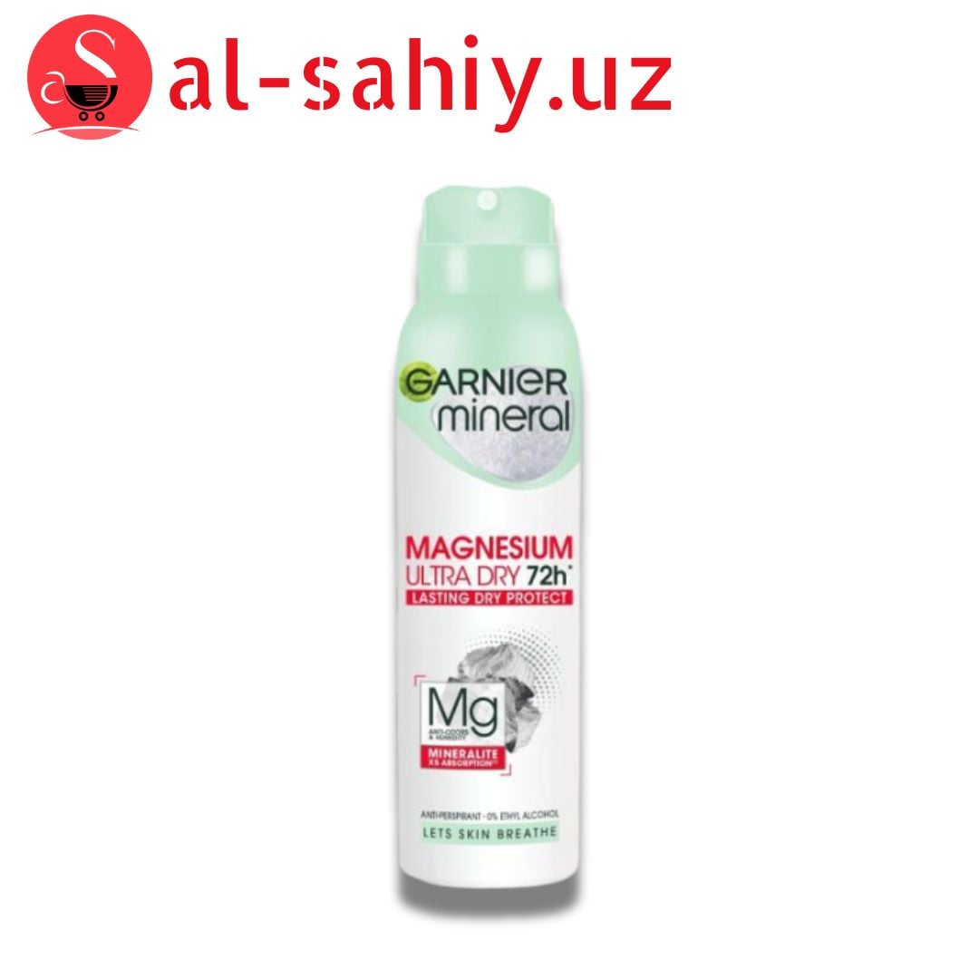 Дезодорант "GARNIER" Mineral Magnesium Ultra Dry 72h 150ml