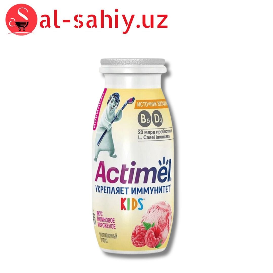 Кисломолочный напиток детский Actimel малиновое мороженое с 3 лет 1,5% (95 мл)