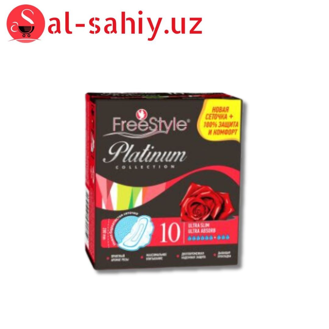 Прокладка Free Style Platinum  с ароматом роза 10шт