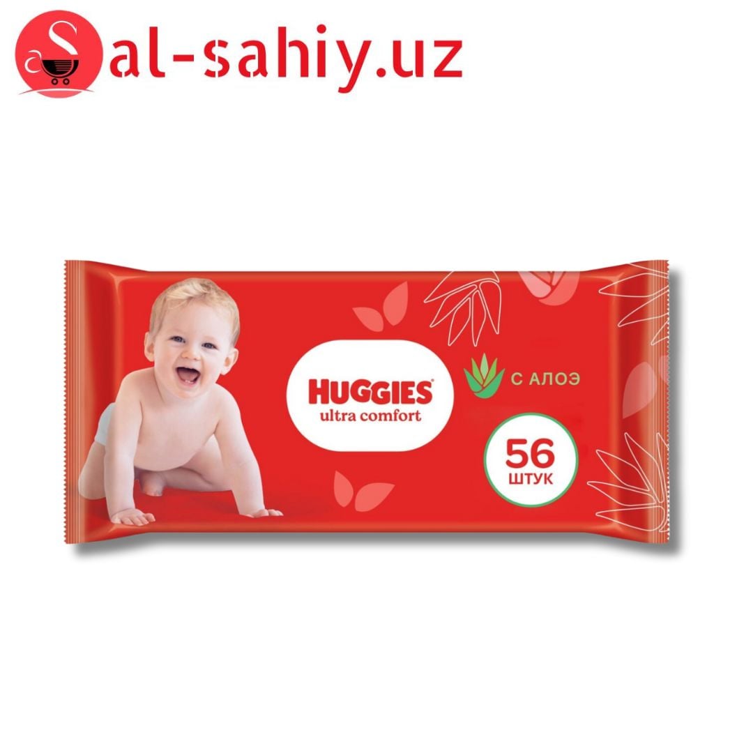 HUGGIES Салфетки влажные Ultra comfort  56 шт