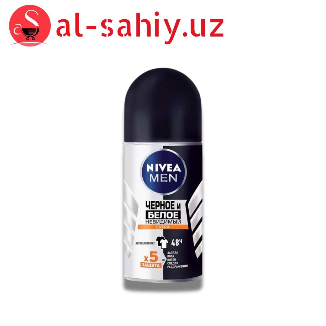 Антиперспирант "NIVEA" ролик черное и белое экстра 50мл