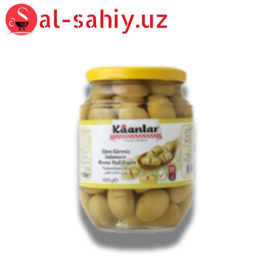 Kaanlar Зеленые оливки  400гр
