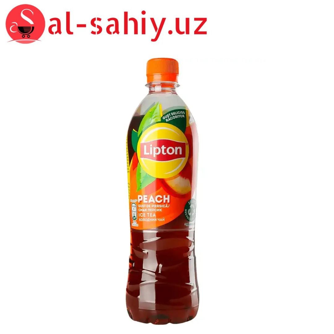 Чай "Lipton" Чёрный с персиком 0.5л