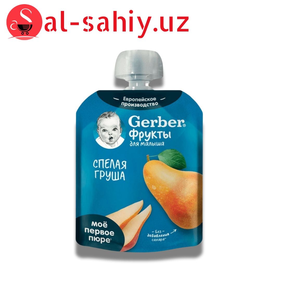 Пюре фруктовое Gerber для первого прикорма Спелое яблоко с 4 мес 90 г пауч