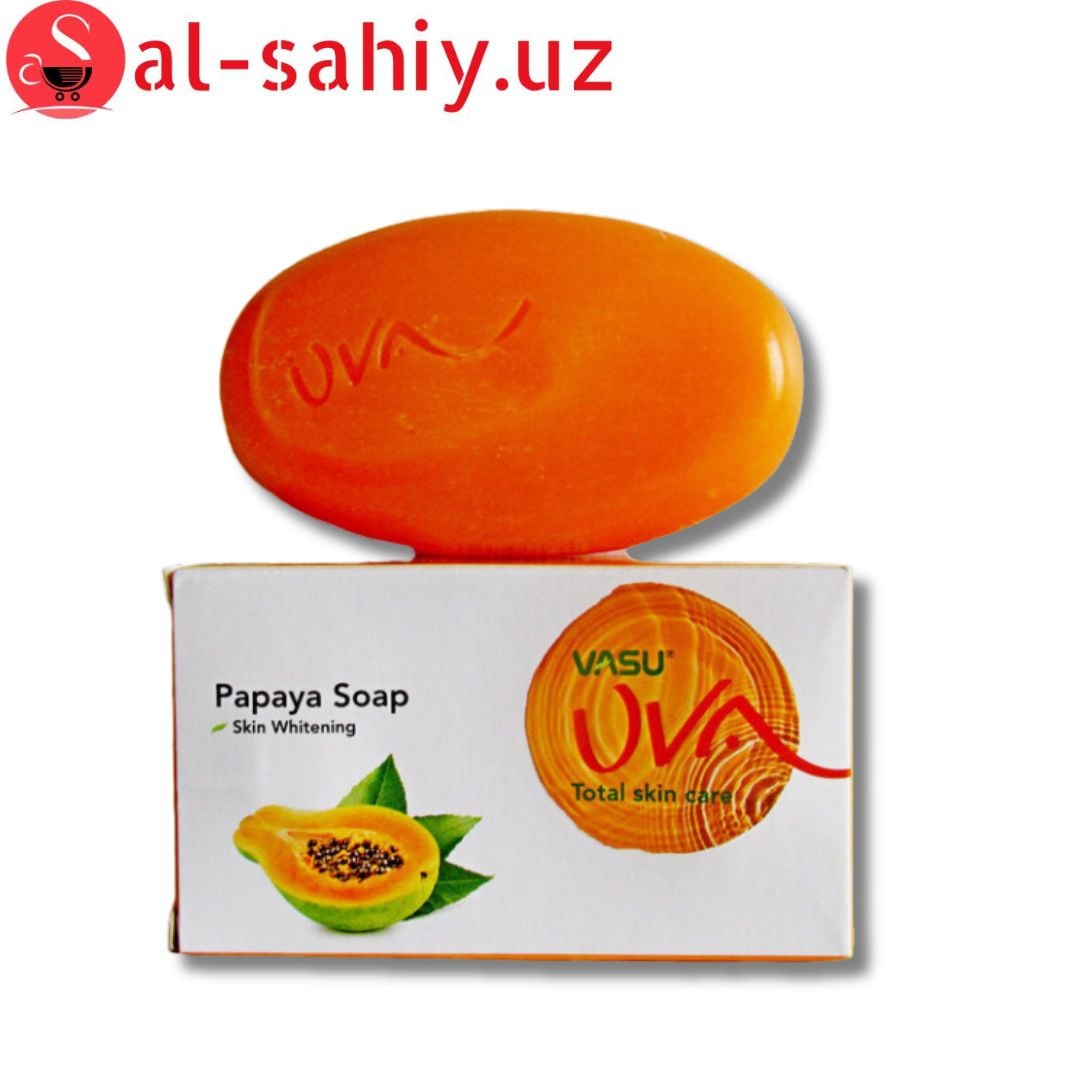 Vasu PAPAYA SOAP Uva (Мыло с Папайей омолаживающее, Васу), 125 г.