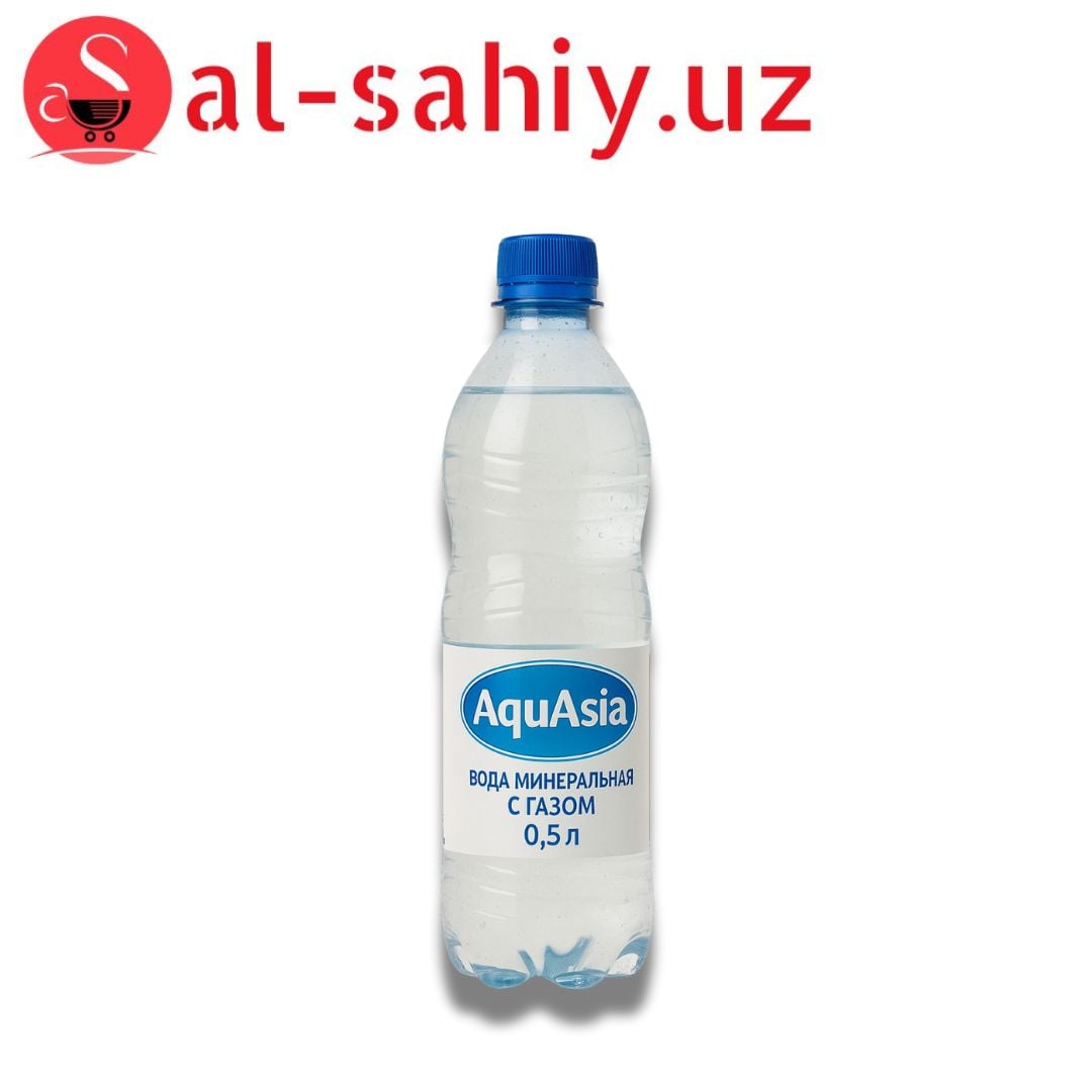Напиток "AquAsia" вода минеральная с газом 0,5л