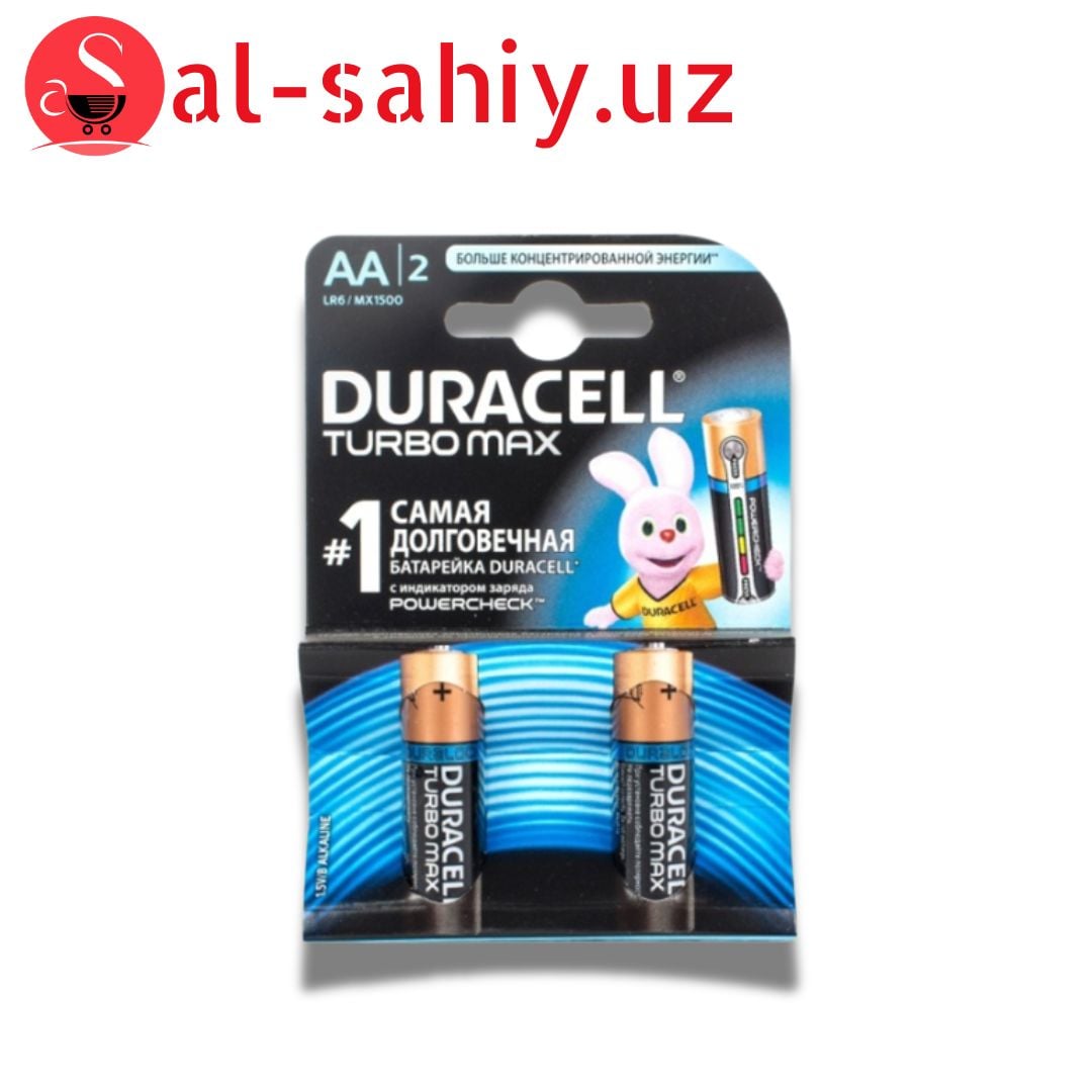 Батарейки Duracell AA (LR06) MX1500 Turbo 2 шт. (81417100) (5000394069183)