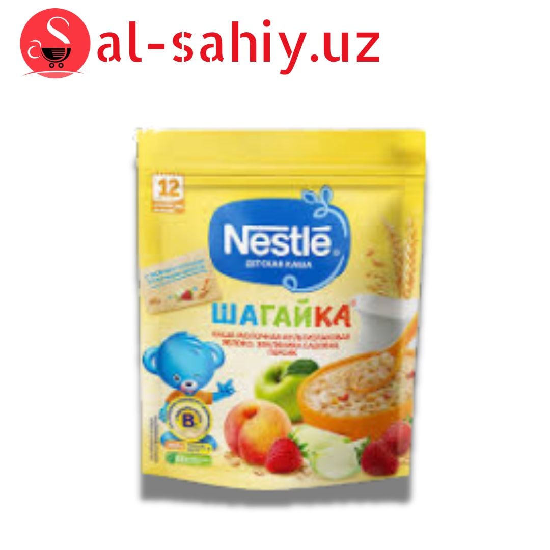 Nestle Каша 5 злаком ЯблокоЗемляникаПерсик 200гр