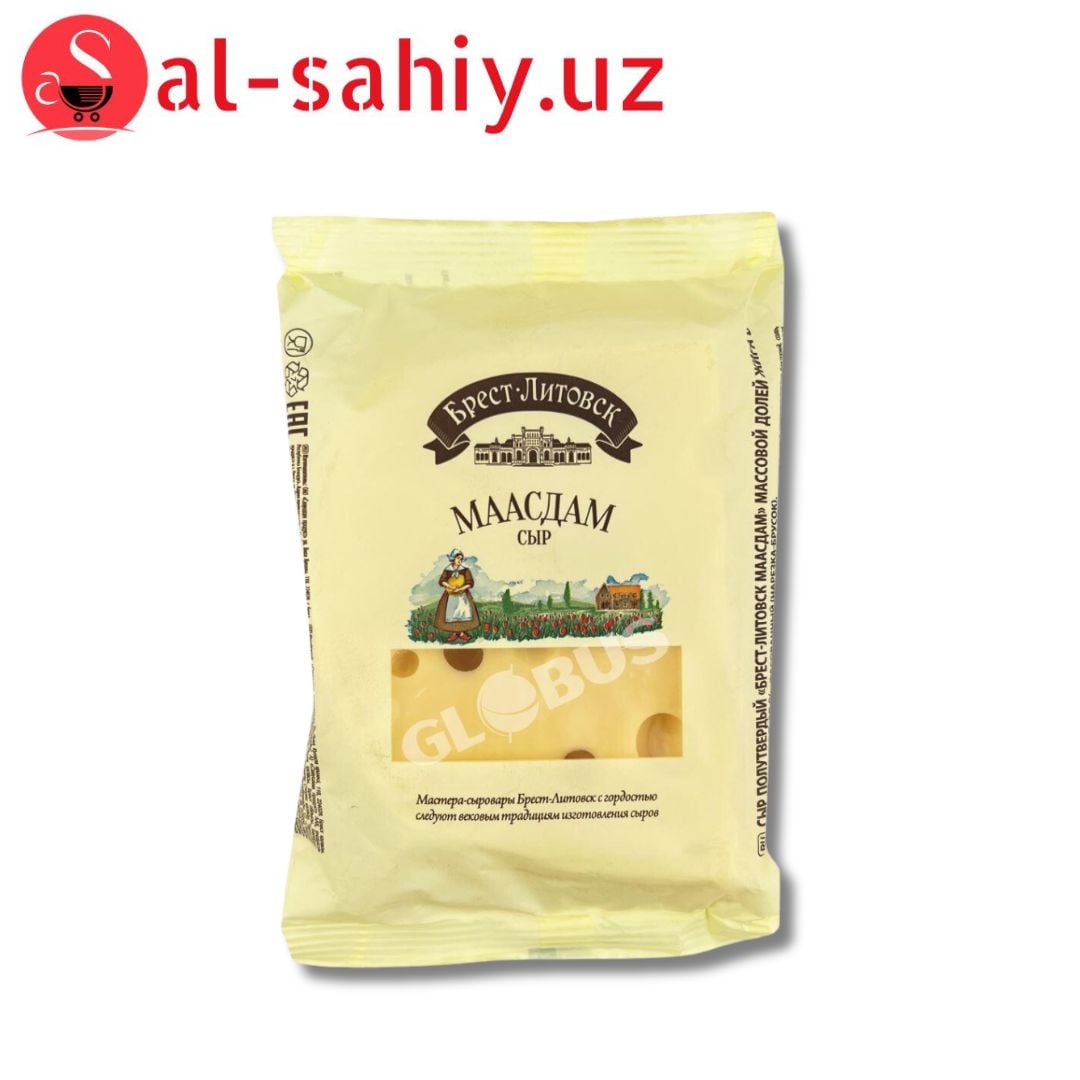 Сыр Маасдам фас 300г 45% (Литва)