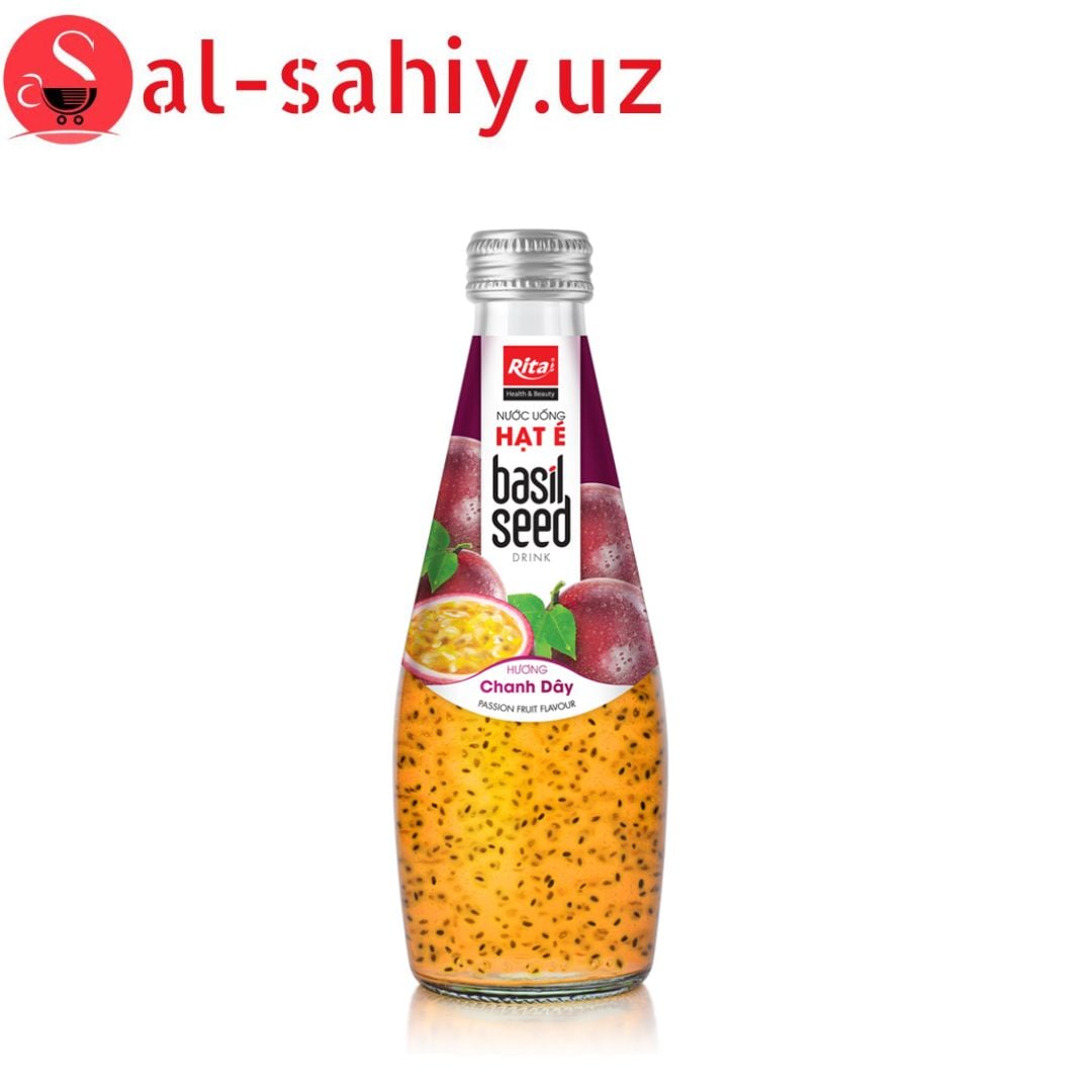 Basil Seed drink passion fruit flavor 290 ml