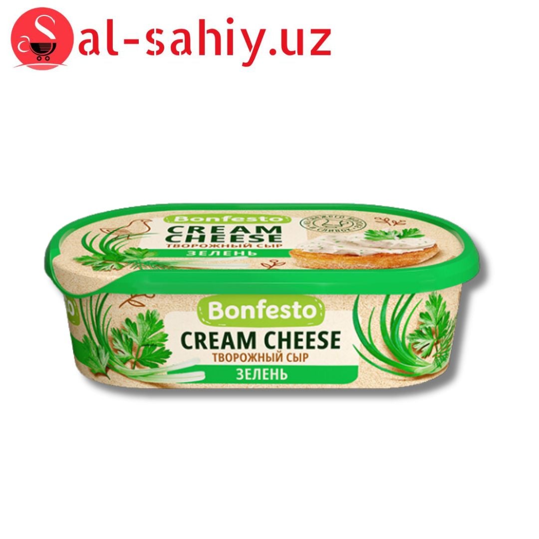 Cream CHEESE  с кусочками с зеленью и чесноком 400гр