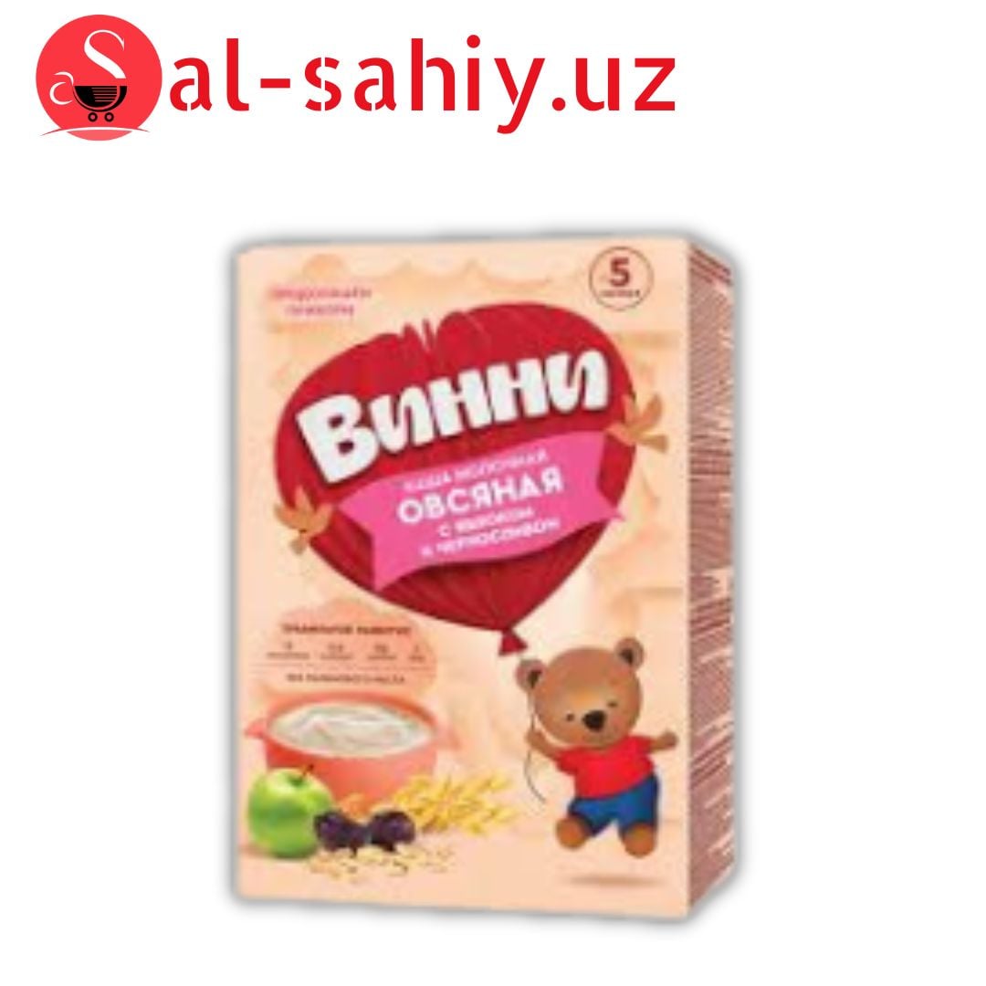 Винни каша овсян. с яблоком и чеоносл.мол. 200гр.