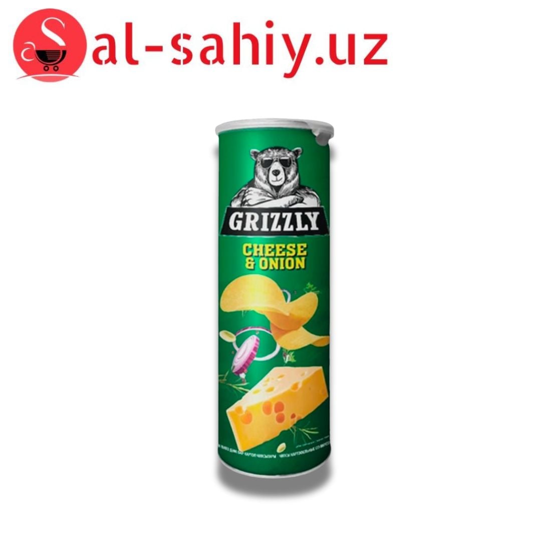 Чипсы карт,в тубусе  GRIZZLY сыр 130гр
