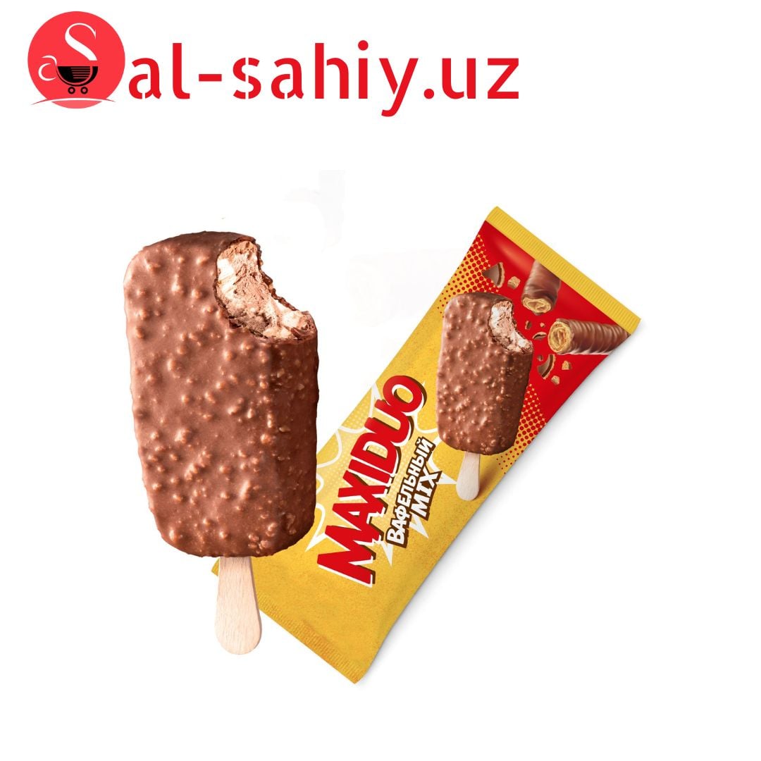 Мороженое Maxiduo Вафельный микс, эскимо, 90 мл