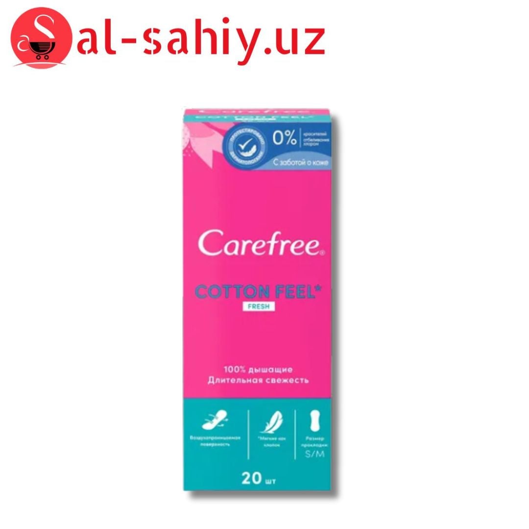Прокладки Carefree Cotton Plus Long салфетки воздухопроницаемые ароматизированные 24шт