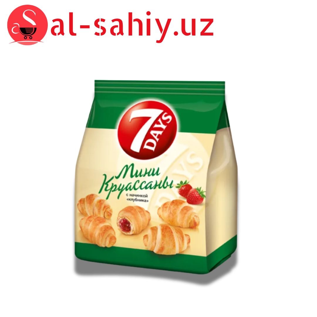 7DAY Мини Круассаны Клубника  300гр