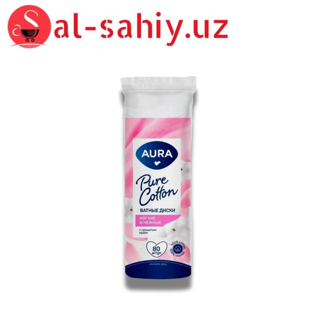 Ватные диски "AURA"  80шт