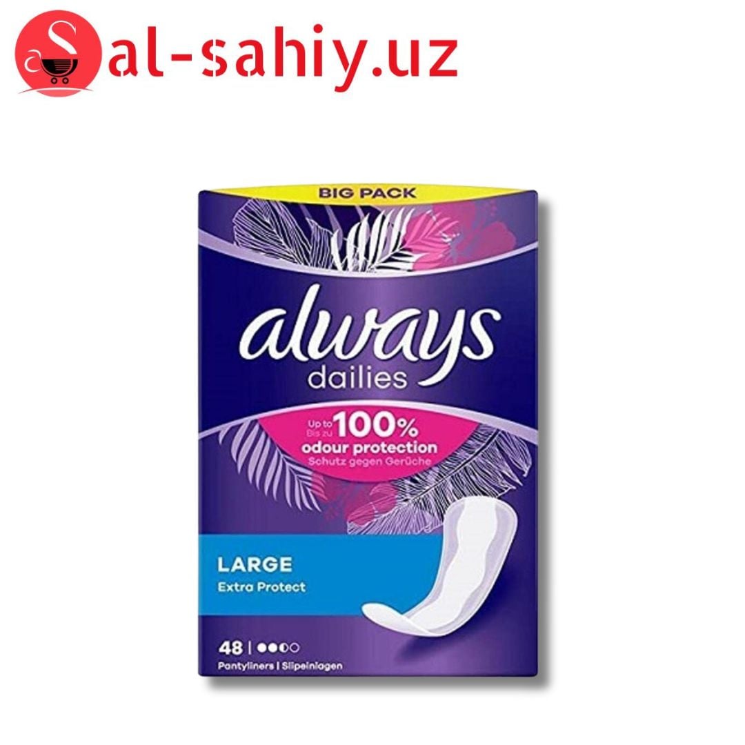Always dailies Extra Protect Slipeinlagen Large Big Pack 48