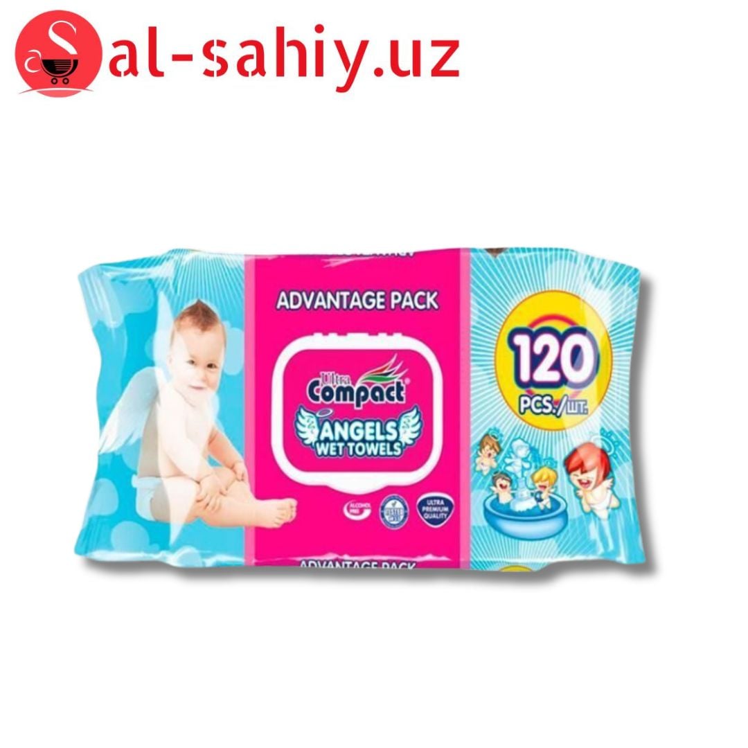 Влажный салфетки Ultra Compact ANGELS wet towels 72