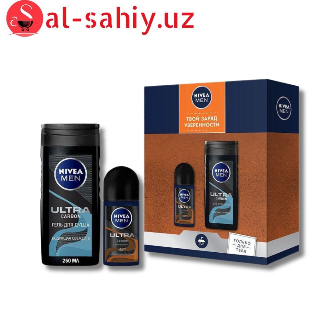 Набор подарочный Nivea Men Ultra Carbon (гель для душа + дезодорант шариковый)