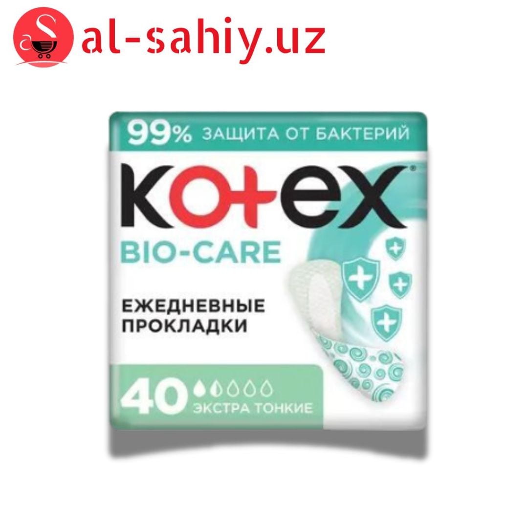 Прокладки ежедневные Kotex Bio-Care экстра тонкие 40 шт
