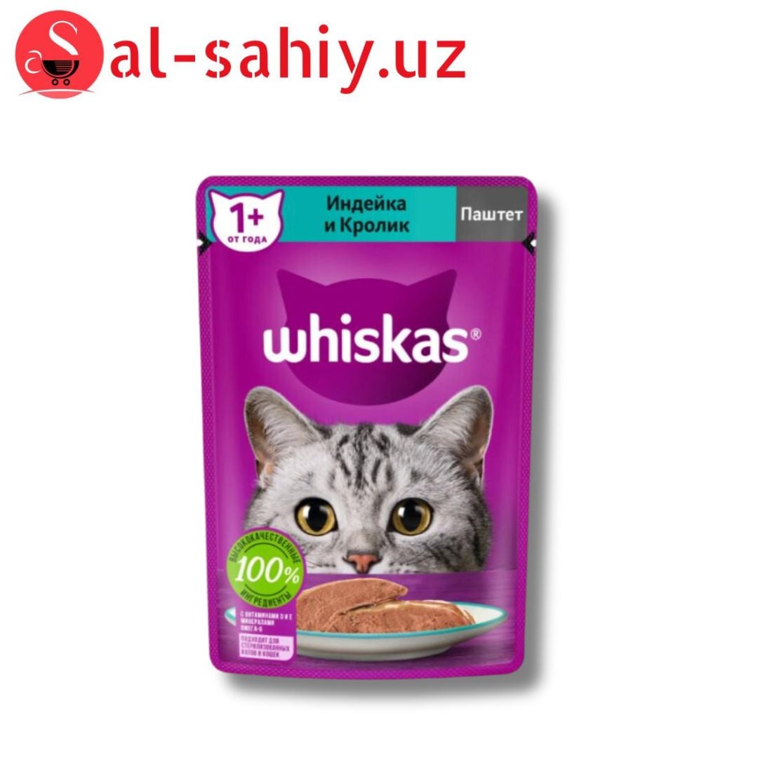 Whiskas Индейка и кролик Паштет 85гр