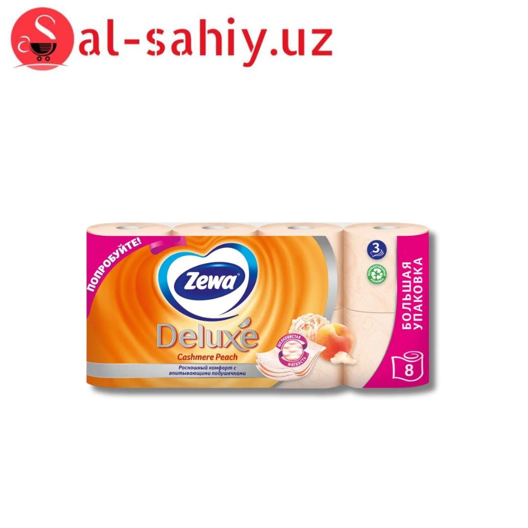 Туалетная Бумага Zewa Deluxe Персик 3сл 4 рул