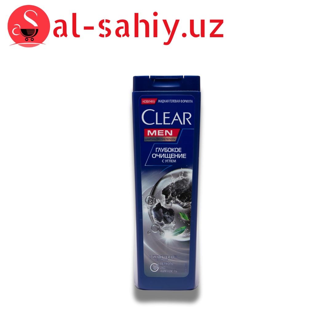 Шампунь Clear МEN  глубокое очищение с углем, 380 мл