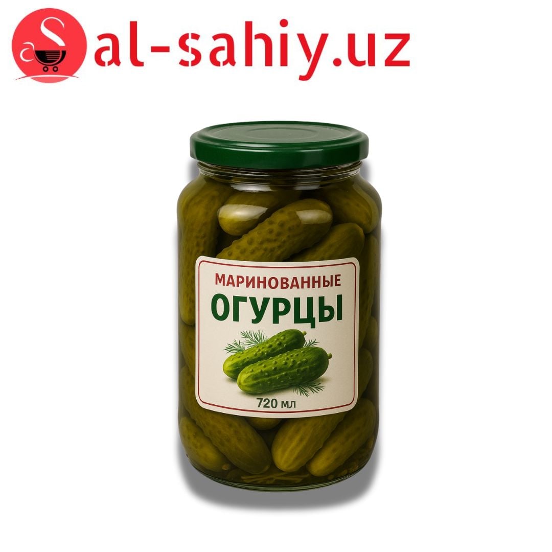 Маринованные Огурцы 720 мл 3x6см
