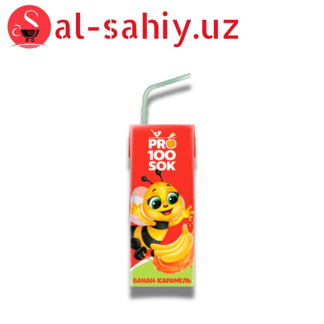 Сок Pro100SOK   "банан-яблоко"  вкус карамели 0,2л