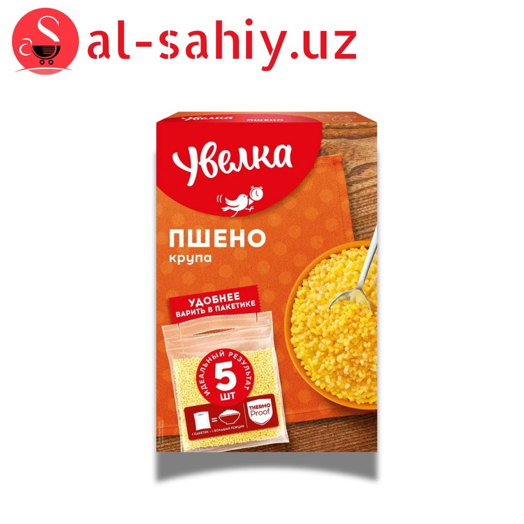 Крупа УВЕЛКА пшено шлифованное в пакетиках 5х80гр 400гр
