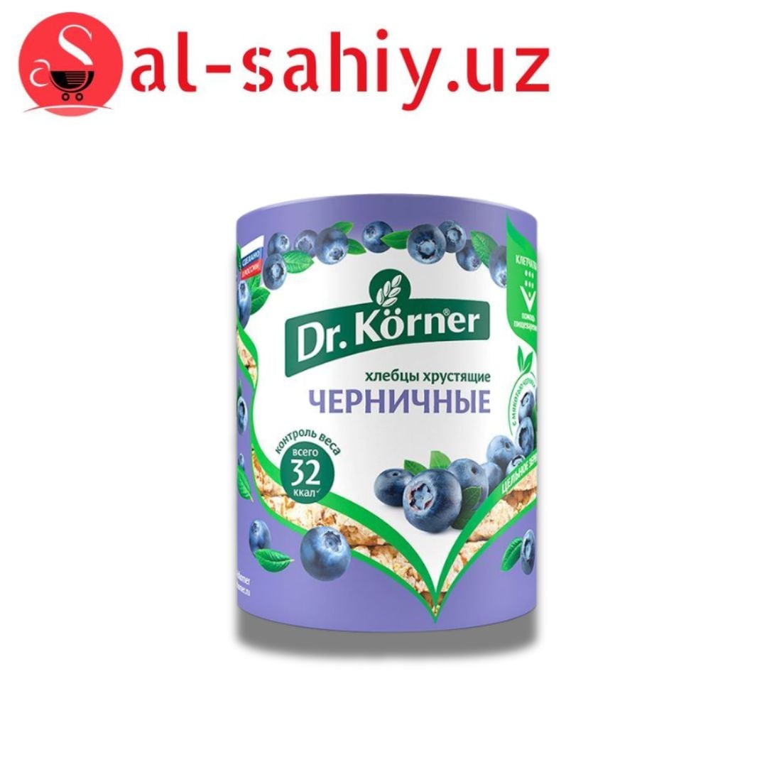 Хлебцы Dr.Korner злаковый коктейль черничный 100гр