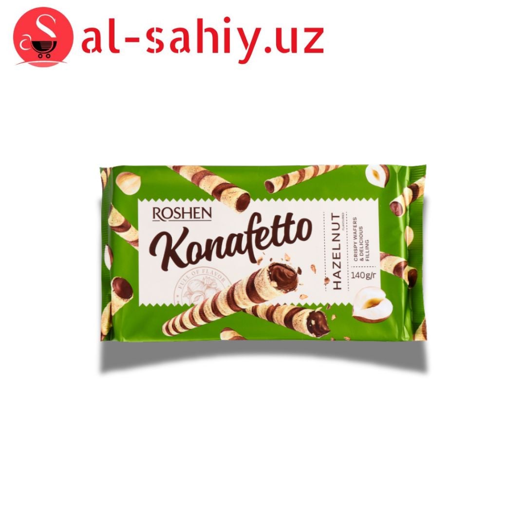 Вафельные трубочки "ROSHEN" hazelnut konafetto140Г