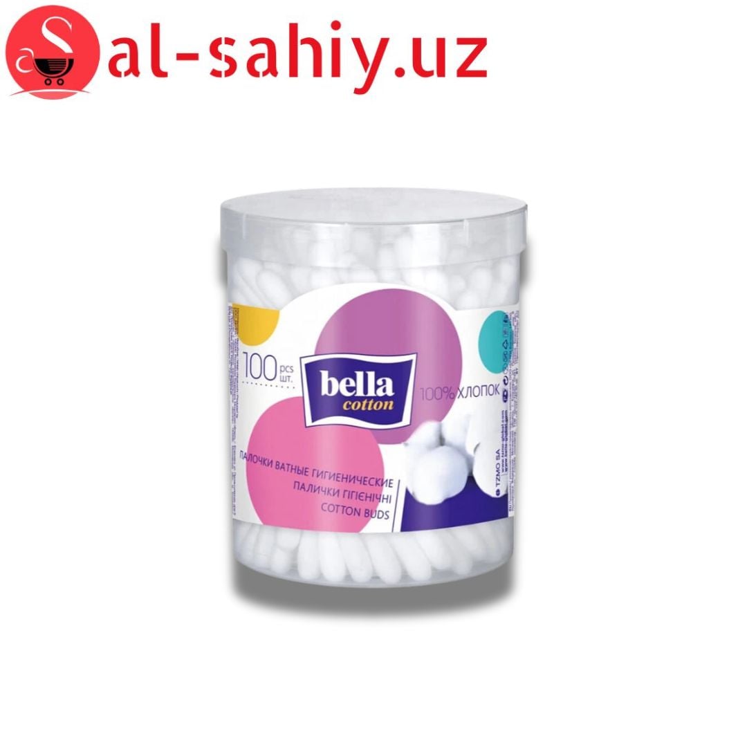 Ватные палочки "Bella Cotton" 100шт полиэтилин.упак