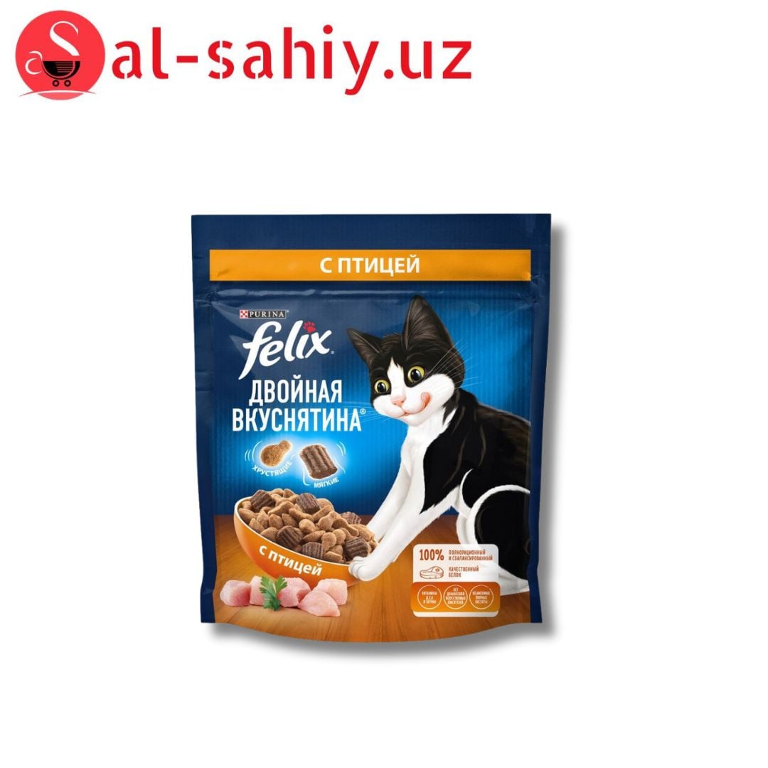 Felix Двойная вкуснятина сухой корм для взрослых кошек с птицей - 200 г