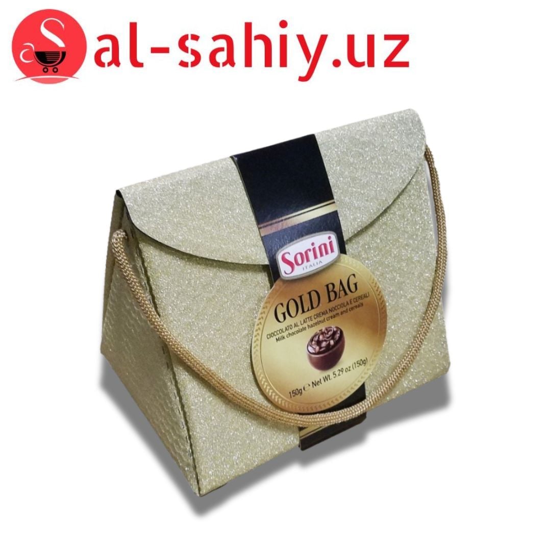 Конфеты SORINI Borsetta GLITTERBAG gold bag 150г