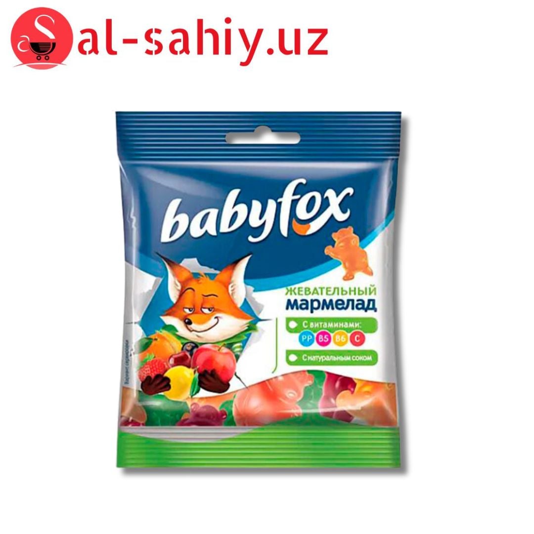 Мармелад жевательный BabyFox бегемотики 30 гр