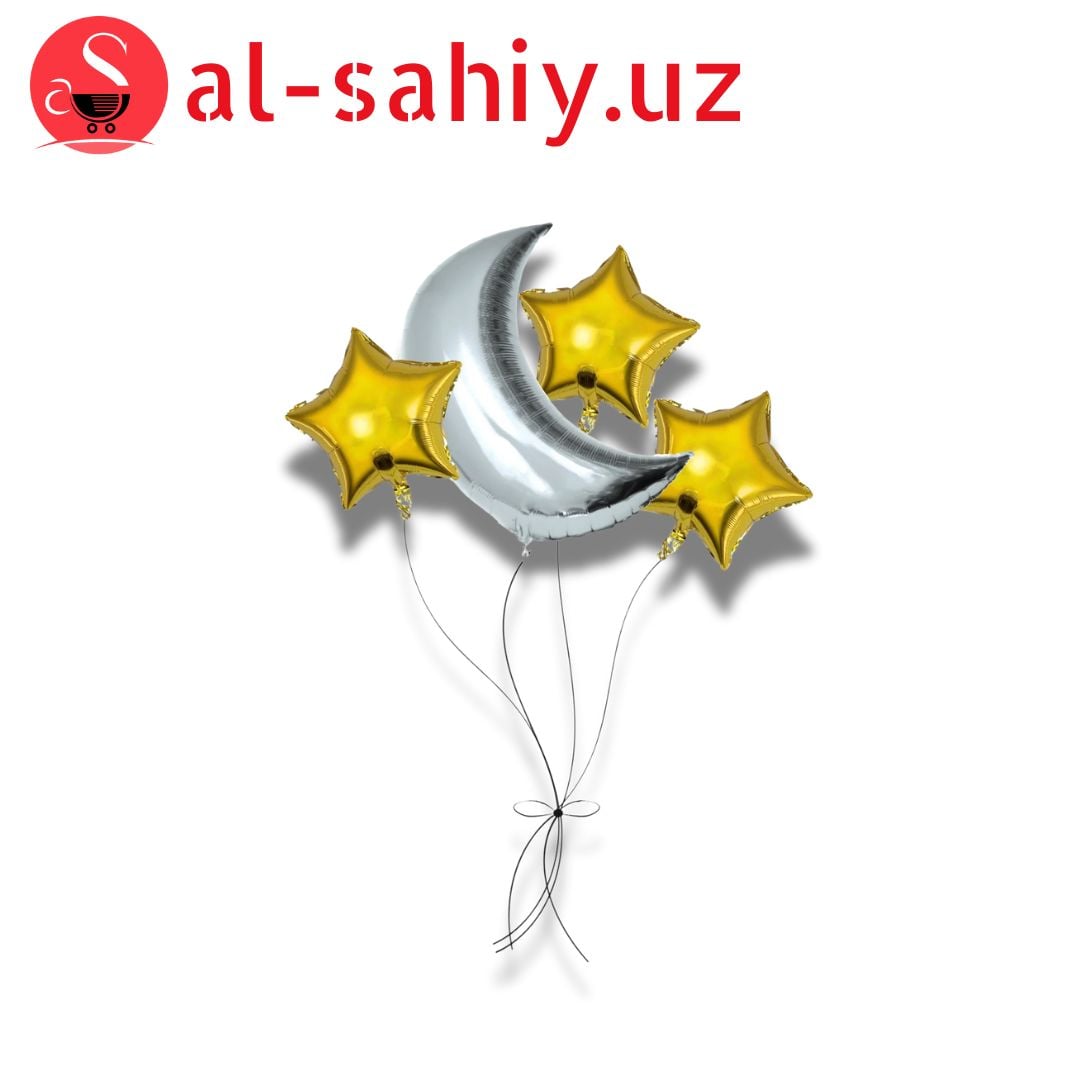 Шар balloon Moon+Star
