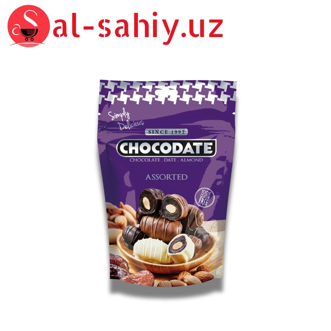 Конфеты CHOCODATE финики с миндалем Ассорти 100г
