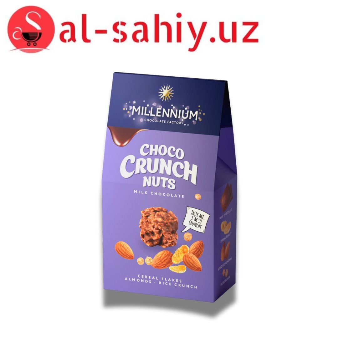 MILLENNIUM CHoco Crunch Nuts мол с арах.минд. рис шарики 100гр