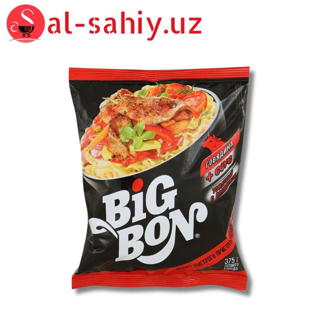Big bon лапша со вкусом острой говядины 75 гр