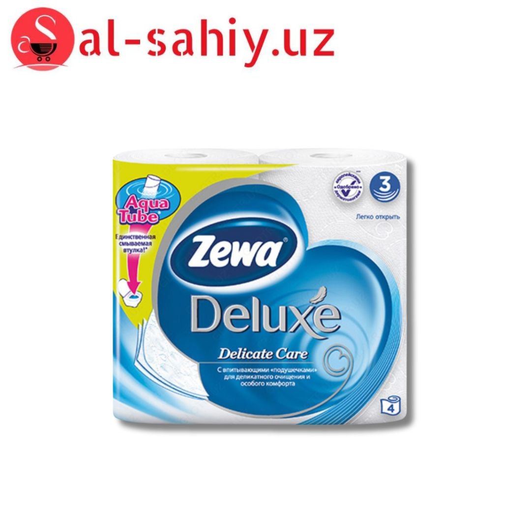 Туалетная Бумага Zewa Deluxe Без Арома 3сл 4 рул
