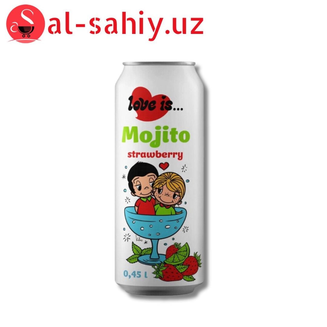 Напиток безалкогольный газированный «Love Is...»Mojito strawberry 0.45 л
