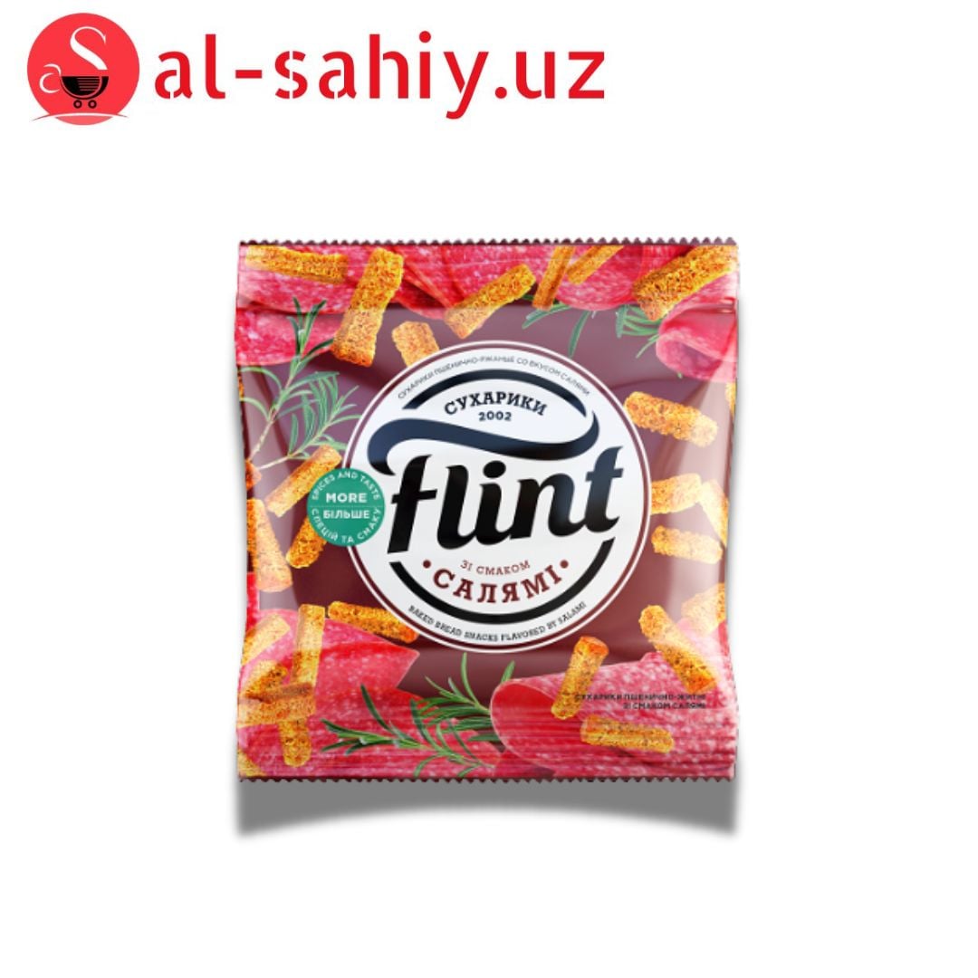 Новый Сухарики FLINT со вкусом  салями  60гр