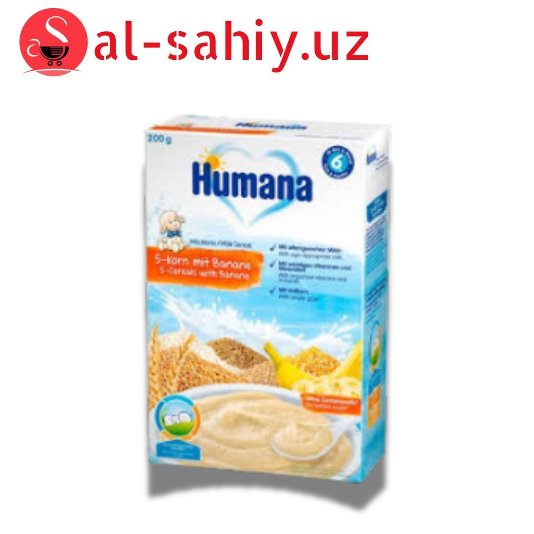 Humana MB 5KB Молочная каша 5 злаков с бананом 200гр