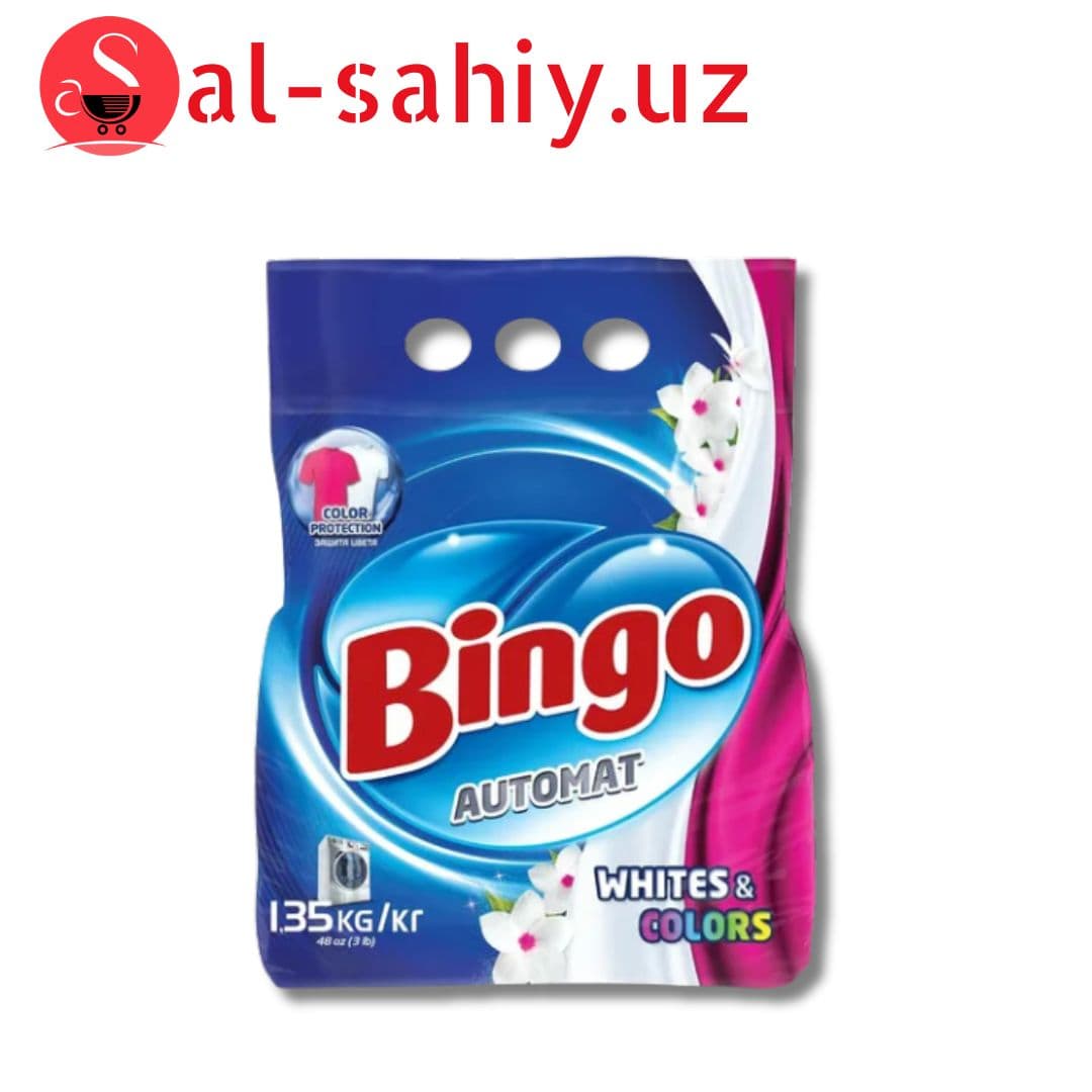 Стиральный порошок BINGO Автомат WHITES & COLORS 1,35кг